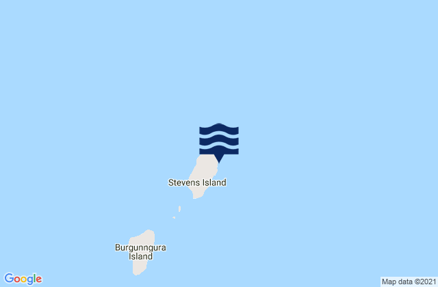 Stevens Island, Australiaの潮見表地図