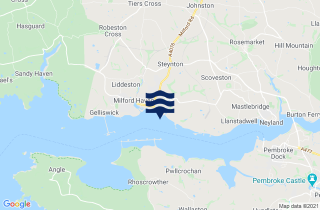 Steynton, United Kingdomの潮見表地図