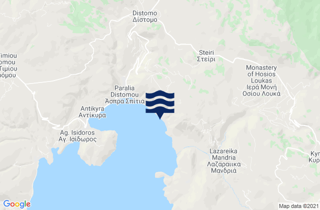 Steíri, Greeceの潮見表地図