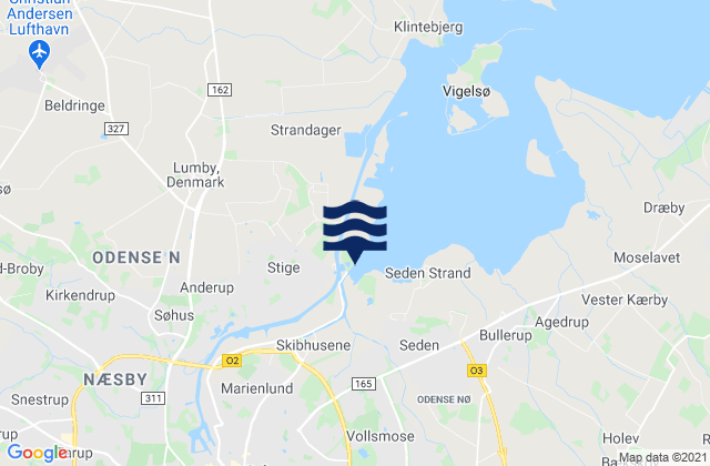 Stige, Denmarkの潮見表地図