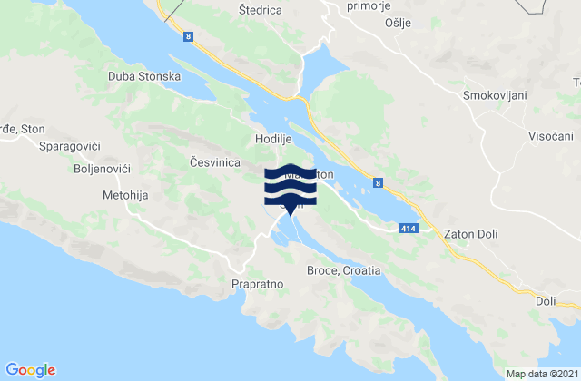 Ston, Croatiaの潮見表地図