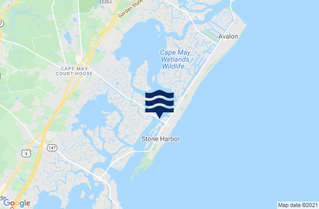 Stone Harbor (Great Channel), United Statesの潮見表地図