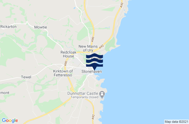 Stonehaven, United Kingdomの潮見表地図