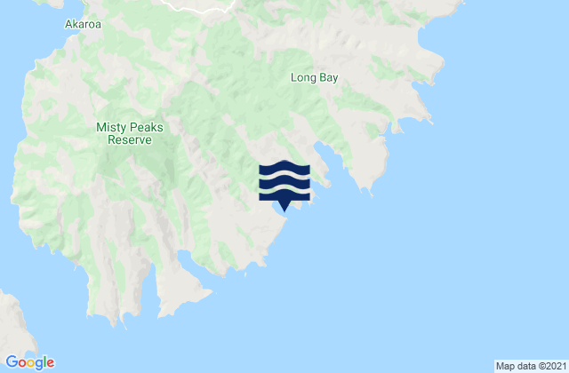 Stony Bay, New Zealandの潮見表地図