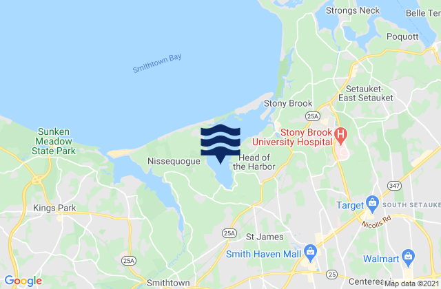 Stony Brook Harbor, United Statesの潮見表地図