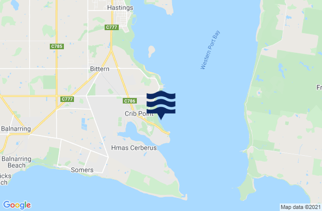 Stony Point, Australiaの潮見表地図