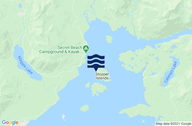 Stopper Islands, Canadaの潮見表地図