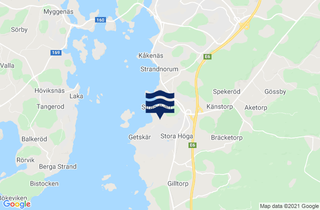 Stora Höga, Swedenの潮見表地図
