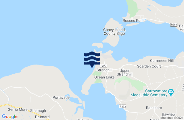 Strandhill Beach, Irelandの潮見表地図
