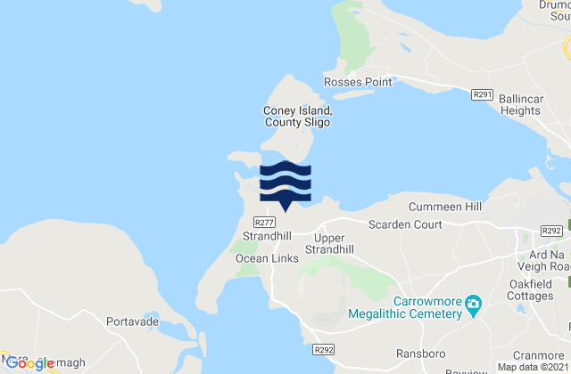 Strandhill, Irelandの潮見表地図