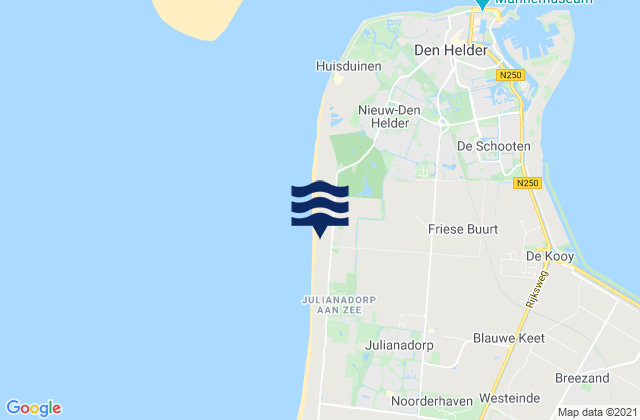Strandslag Falga, Netherlandsの潮見表地図