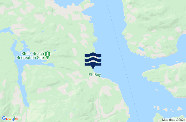 Strathcona Regional District, Canadaの潮見表地図