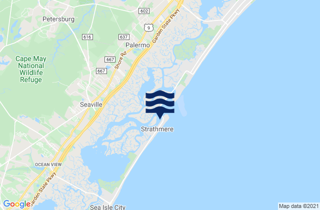 Strathmere (Strathmere Bay), United Statesの潮見表地図