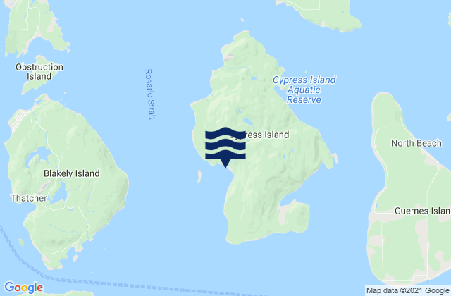 Strawberry Bay (Cypress Island), United Statesの潮見表地図
