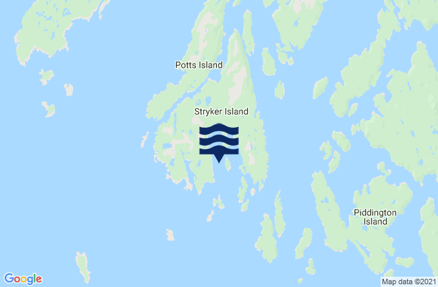 Stryker Island, Canadaの潮見表地図