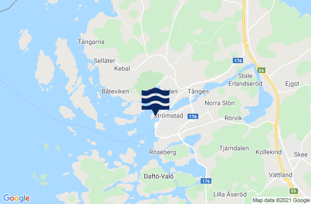 Strömstad, Swedenの潮見表地図