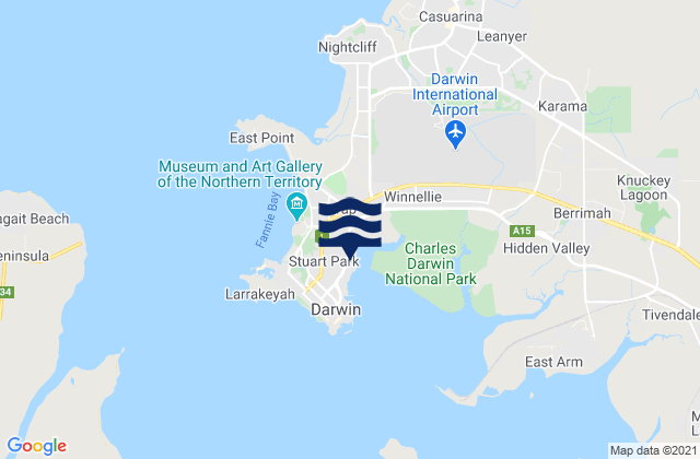 Stuart Park, Australiaの潮見表地図