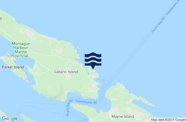 Sturdies Bay, Canadaの潮見表地図