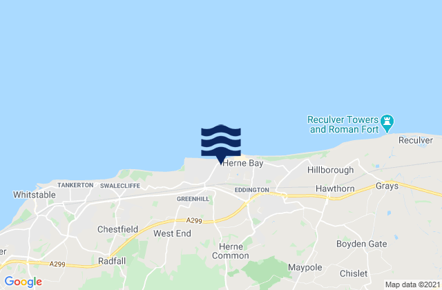 Sturry, United Kingdomの潮見表地図