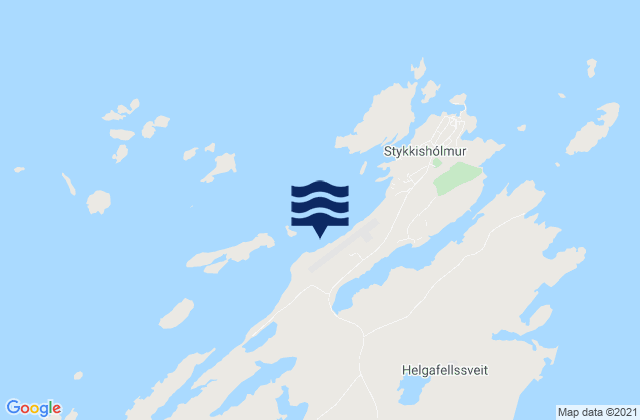 Stykkishólmsbær, Icelandの潮見表地図