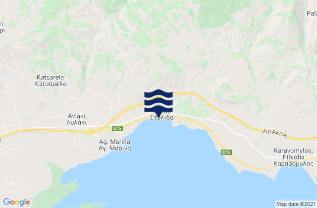 Stylída, Greeceの潮見表地図