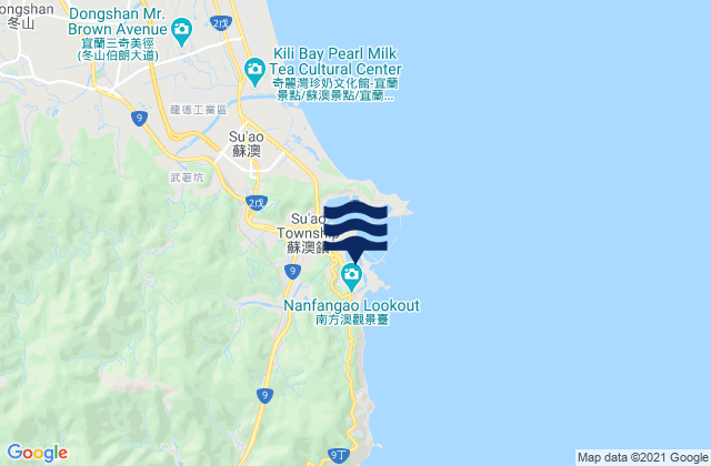 Su-ao Kang, Taiwanの潮見表地図