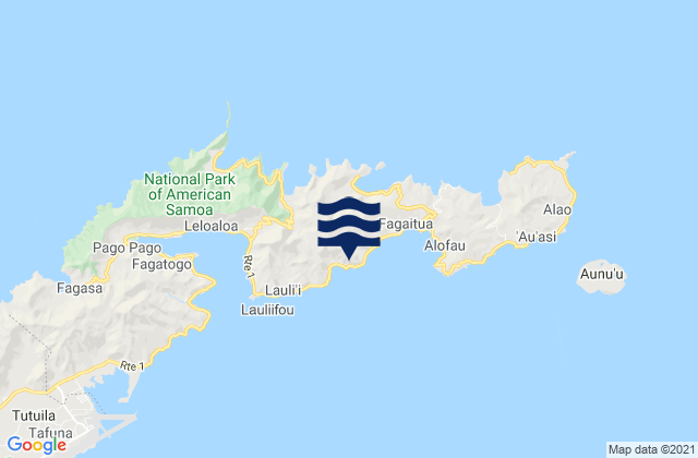 Sua County, American Samoaの潮見表地図