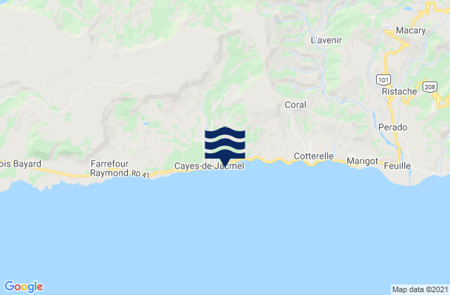 Sud-Est, Haitiの潮見表地図