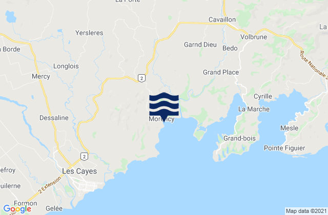 Sud, Haitiの潮見表地図