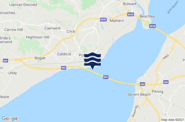 Sudbrook, United Kingdomの潮見表地図