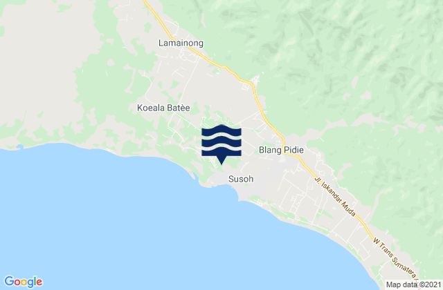 Suek, Indonesiaの潮見表地図
