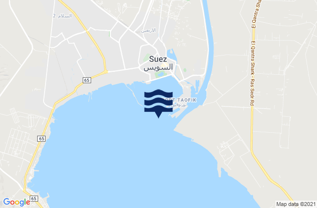 Suez, Egyptの潮見表地図