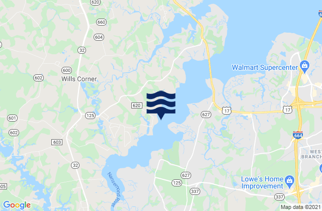 Suffolk, United Statesの潮見表地図