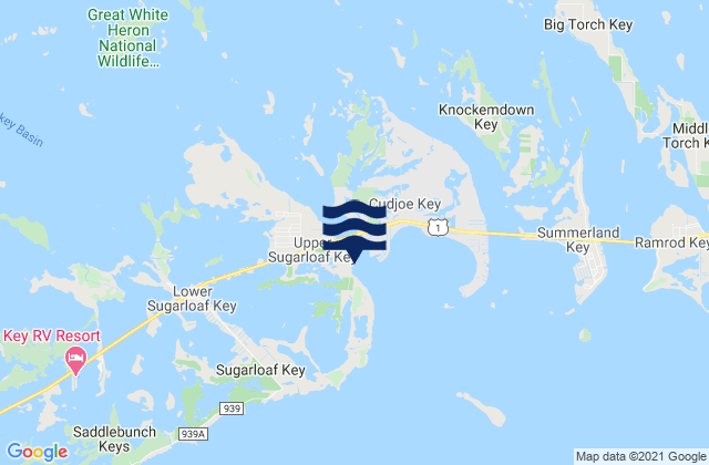 Sugarloaf Key (Pirates Cove), United Statesの潮見表地図
