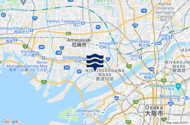 Suita Shi, Japanの潮見表地図