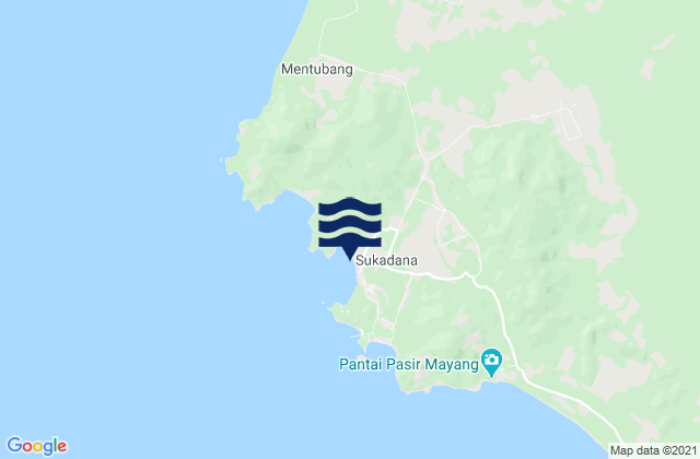 Sukadana (Sukadana Bay), Indonesiaの潮見表地図