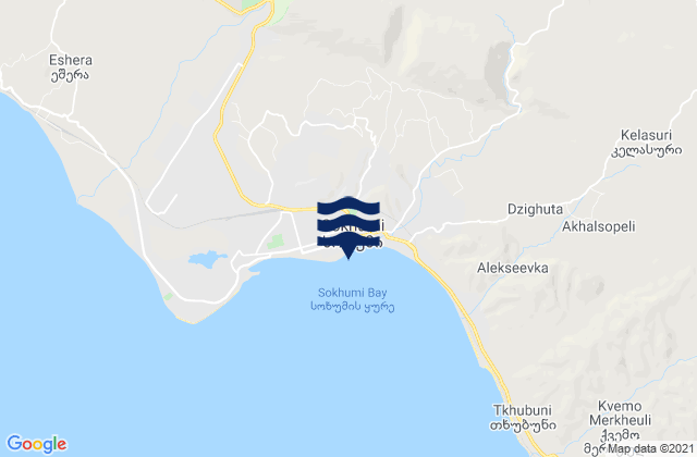 Sukhumi, Georgiaの潮見表地図