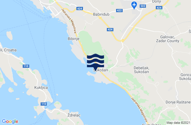 Sukošan, Croatiaの潮見表地図