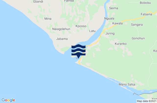 Sulima, Liberiaの潮見表地図