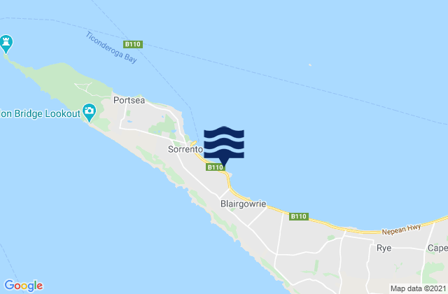 Sullivan Bay, Australiaの潮見表地図