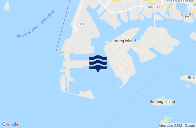Sultan Shoal Lighthouse, Singaporeの潮見表地図