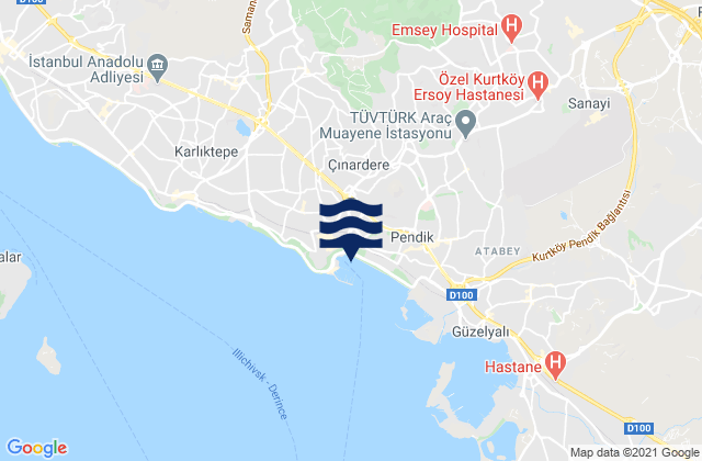 Sultanbeyli, Turkeyの潮見表地図