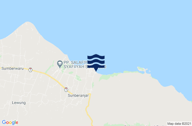 Sumberanyar, Indonesiaの潮見表地図