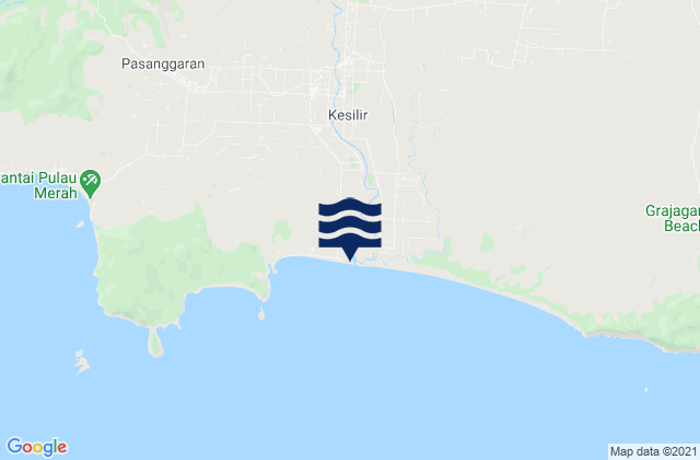 Sumberbening, Indonesiaの潮見表地図