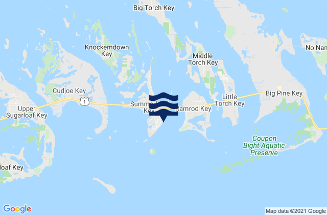 Summerland Key (Niles Channel South), United Statesの潮見表地図