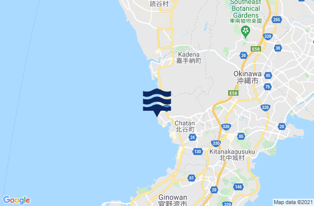 Sunabe II, Japanの潮見表地図