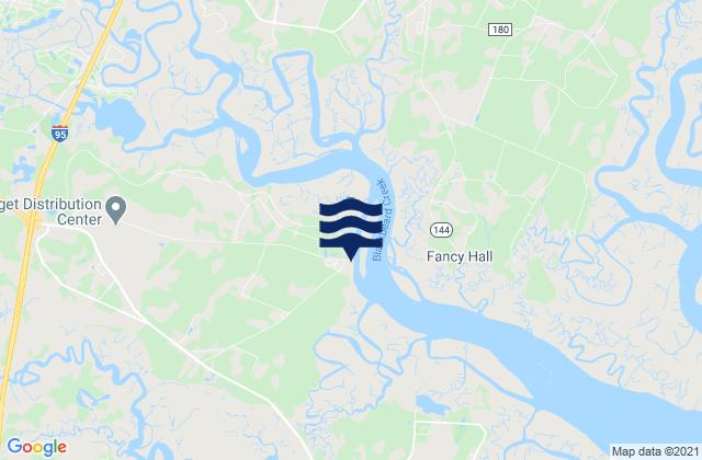 Sunbury Medway River, United Statesの潮見表地図