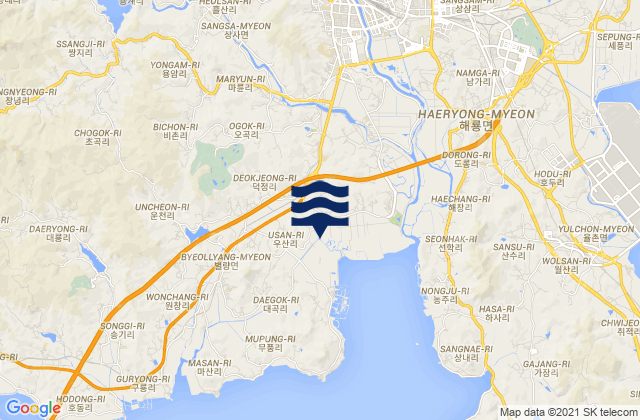 Suncheon-si, South Koreaの潮見表地図