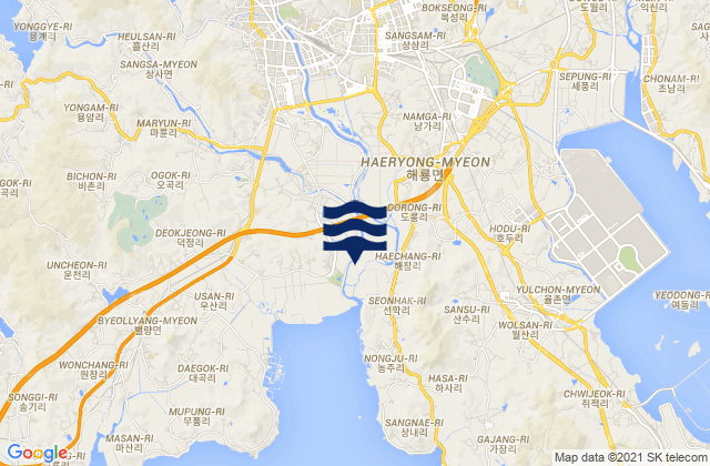 Sunchun, South Koreaの潮見表地図