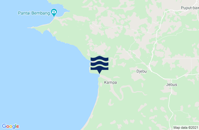 Sungai Kampa Bangka Island, Indonesiaの潮見表地図